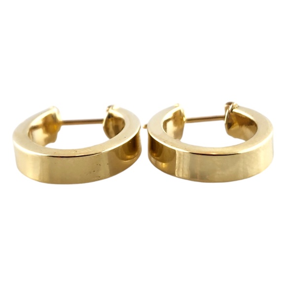 14 Karat Yellow Gold Oval Hoop Earrings #18502 - Picture 2 of 8